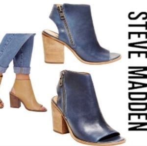 Steve Madden Terraa heeled slingback peeptoe booties size 8